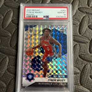 Mosaic Tyrese Maxey Rookie Card PSA 10 #263 Sixers